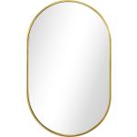 Guldiga Runda speglar med ram med diameter 80cm 