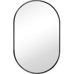 Sofie - Spegel oval med ram i svart 50 x 80 cm