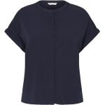 Marinblåa Kortärmade Kortärmade blusar från Tom Tailor i Storlek XL för Damer 
