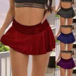 Sexiga Sommar Vinröda Minikjolar i Storlek 3 XL i Chiffong för Damer 
