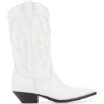 Vita Ankle-boots från SONORA på rea med Klackhöjd 3cm till 5cm i Läder för Damer 