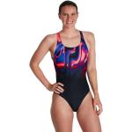Speedo Placement Digial Powerback Swimsuit Svart UK 28 Kvinna