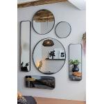 Svarta Runda speglar från Woood med diameter 40cm 
