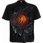 Steampunk Svarta T-shirts från Spiral i Storlek XL i Jerseytyg för Herrar 