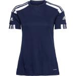 Marinblåa Kortärmade Tränings t-shirts från adidas Performance i Storlek XS i Jerseytyg för Damer 