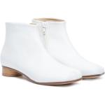Vita Ankle-boots på rea i storlek 32 med Fyrkantig tå i Kalvskinn för Flickor 