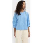 Blåa Långärmade Långärmade blusar från Soft Rebels i Storlek XS i Modal för Damer 