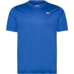 Blåa Kortärmade Tränings t-shirts från Reebok i Storlek XS 