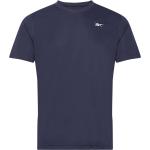 Marinblåa Kortärmade Tränings t-shirts från Reebok i Storlek XS 