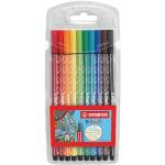 STABILO Fiberspetspenna, Pen 68, mediumspets, olika färger på pennkroppen, olika bläckfärger