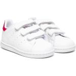 Vita Klassiska sneakers från adidas Stan Smith med Kardborreknäppning med rundad tå i Läder för Flickor 