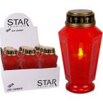 Röda Gravljus från Star Trading 10 delar i Plast - 34 cm 
