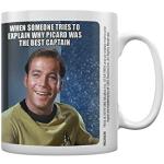 Vita Star Trek Captain Kirk Tekoppar i Glas 