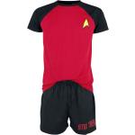 Svarta Star Trek Pyjamasar i Storlek L i Bomull för Herrar 