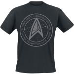 Svarta Star Trek Jean-Luc Picard T-shirts i Storlek M i Bomull för Herrar 