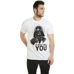 Vita Star Wars Yoda T-shirts med tryck i Storlek XL i Bomull för Herrar 