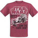 Röda Star Wars TIE T-shirts med tryck i Storlek XL i Polyester för Herrar 