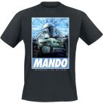 Svarta Star Wars The Mandalorian T-shirts stora storlekar i Storlek S i Bomull för Herrar 