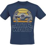 Blåa Star Wars TIE T-shirts med tryck i Storlek XXL i Bomull för Herrar 