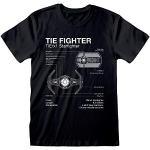 Svarta Star Wars TIE T-shirts stora storlekar i Storlek XXL för Damer 