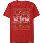 Hållbara Ekologiska Röda Kortärmade Jul Star Wars Kortärmade T-shirts i Storlek XXL för Herrar 