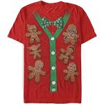 Hållbara Ekologiska Röda Kortärmade Jul Star Wars Kortärmade T-shirts i Storlek M för Herrar 