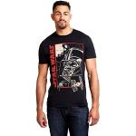 Svarta Star Wars Yoda T-shirts med tryck i Storlek S i Bomull för Herrar 