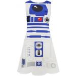 Vita Ärmlösa Star Wars R2D2 Skater dresses i Storlek 3 XL med Rund ringning i Polyester för Damer 