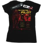Vita Långärmade Star Wars TIE Kortärmade T-shirts i Storlek XL för Damer 