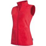 Sportiga Röda Fleecevästar från Stedman i Storlek XL i Material som andas i Fleece för Damer 