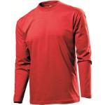 Röda Långärmade Skjortor stora storlekar från Stedman i Storlek XL för Herrar 