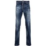 Blåa Slim fit jeans från DSQUARED2 på rea i Storlek L för Herrar 