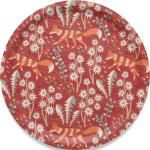 Röda Runda brickor från Arvidssons Textil med diameter 38cm i Trä 
