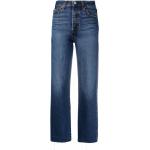 Blåa High waisted jeans med fransar från LEVI'S på rea med W28 i Denim för Damer 