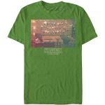 Gröna Kortärmade Jul Stranger Things T-shirts stora storlekar i Storlek 3 XL för Herrar 