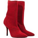 Röda Ankle-boots från STRATEGIA på rea med Klackhöjd över 9cm i Mesh för Damer 