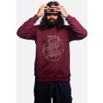 Streetwear Hållbara Ekologiska Burgundy Sweatshirts i Storlek XL i Bomull för Herrar 