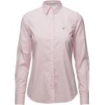 Rosa Långärmade Långärmade skjortor från Gant med stretch 