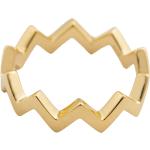 Strict Plain Zigzag Ring Gold Ring Smycken Gold Syster P