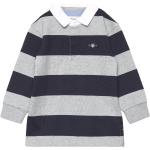 Striped Shield Heavy Rugger Tops T-shirts Polo Shirts Long-sleeved Polo Shirts Multi/patterned GANT