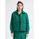 Eleganta Gröna Tweedkavajer i Tweed för Damer 