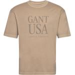 Beige T-shirts från Gant Sunfaded 