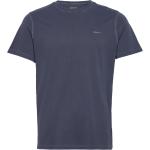 Marinblåa Kortärmade Kortärmade T-shirts från Gant Sunfaded i Storlek S 