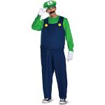 Nintendo Super Mario Brothers vuxna Luigi Deluxe Costume Mens Gaming Outfit - X -Large