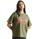 Gröna Kortärmade Oversize t-shirts från Superdry på rea i Storlek S i Bomull för Damer 