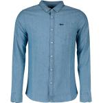 Bohemiska Ekologiska Blåa Långärmade Långärmade skjortor från Superdry Vintage på rea i Storlek XXL i Bomull för Herrar 
