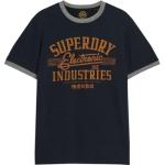 Blåa Kortärmade T-shirts från Superdry på rea i Storlek S för Herrar 