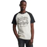 Rockiga Vita Kortärmade T-shirts från Superdry Vintage på rea i Storlek L i Bomull för Herrar 