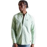 Bohemiska Ekologiska Gröna Långärmade Långärmade skjortor från Superdry Vintage på rea i Storlek XXL för Herrar 