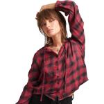 Rutiga Röda Långärmade Långärmade blusar med volang från Superdry Vintage på rea i Storlek M för Damer 